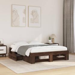 vidaXL barna tölgy színű szerelt fa ágykeret matrac nélkül 140x190 cm (3295505)