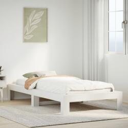 vidaXL fehér tömör fenyőfa ágykeret matrac nélkül 90 x 190 cm (855338)