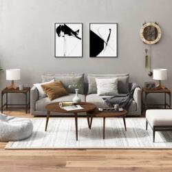 vidaXL 2 db barna tölgyszínű szerelt fa kisasztal 40x40x35 cm (819411) - vidaxl