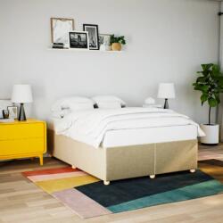 vidaXL krémszínű szövet ágykeret matrac nélkül 160 x 200 cm (3284748)