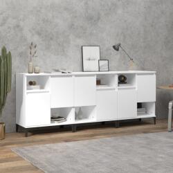 vidaXL 3 db fehér szerelt fa tálalószekrény 60 x 35 x 70 cm (3185743)