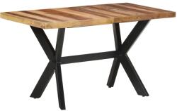 vidaXL tömör fa étkezőasztal mézszínű felülettel 140 x 70 x 75 cm (321546)