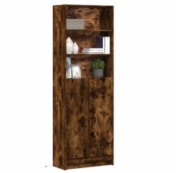 vidaXL füstös tölgy szerelt fa magasszekrény LED-ekkel 69x32, 5x200 cm (3307909) - vidaxl