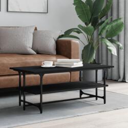 vidaXL fekete szerelt fa dohányzóasztal 100 x 50 x 40 cm (835319) - vidaxl