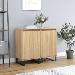 vidaXL 2 db sonoma tölgy színű szerelt fa tálalószekrény 40x35x70 cm (831075)
