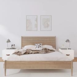 vidaXL 2 db fehér tömör fenyőfa éjjeliszekrény 40 x 34 x 35 cm (818288)