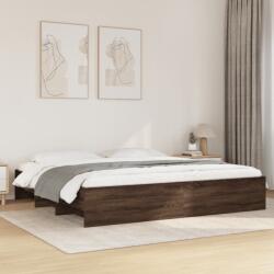 vidaXL barna tölgy színű szerelt fa ágykeret matrac nélkül 200x200 cm (3295631)