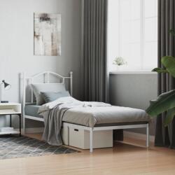 vidaXL fehér fém ágykeret fejtámlával 90x200 cm (353481)