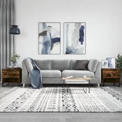 vidaXL 2 db füstös tölgy szerelt fa dohányzóasztal 50 x 46 x 50 cm (830935)
