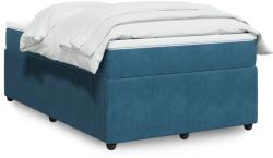 vidaXL sötétkék bársony rugós ágy matraccal 120x190 cm (3285630)