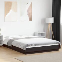 vidaXL fekete szerelt fa ágykeret 140 x 200 cm (3281190)