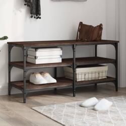 vidaXL barna tölgy színű szerelt fa cipőtároló pad 100 x 38, 5 x 49 cm (839047) - vidaxl