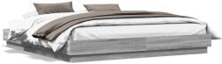 vidaXL szürke sonoma ágykeret LED-világítással 200 x 200 cm (3209770)