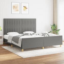 vidaXL sötétszürke szövet ágykeret matrac nélkül 180 x 200 cm (3125236)