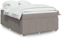 vidaXL tópszínű szövet rugós ágy matraccal 140 x 190 cm (3285474)
