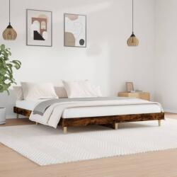 vidaXL füstös tölgy színű szerelt fa ágykeret matrac nélkül 140x200 cm (832042)