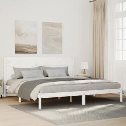 vidaXL fehér tömör fa extra hosszú ágykeret matrac nélkül 140 x 210 cm (3309272)
