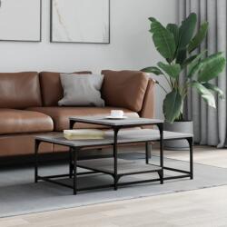 vidaXL szürke sonoma színű szerelt fa dohányzóasztal 102 x 60 x 45 cm (835317) - vidaxl