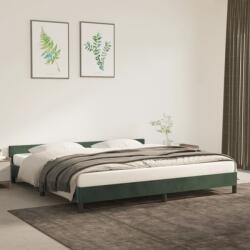 vidaXL sötétzöld bársony ágykeret matrac nélkül 200x200 cm (347594)