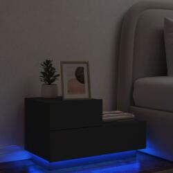 vidaXL fekete éjjeliszekrény LED-világítással 70 x 36 x 40, 5 cm (836778) - vidaxl