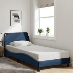 vidaXL kék szövet ágykeret fejtámlával matrac nélkül 80 x 200 cm (373071)