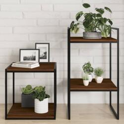 vidaXL 4 db barna tölgy színű szerelt fa fali polc 40 x 40 x 1, 5 cm (838217)