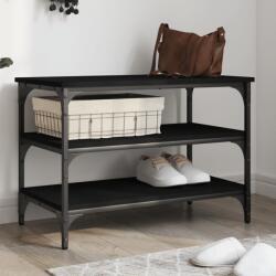 vidaXL fekete szerelt fa cipőpolc 70x38, 5x49 cm (839038) - vidaxl