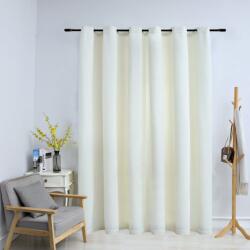 vidaXL krémszínű bársony sötétítőfüggöny fémkarikákkal 290 x 245 cm (134515) - vidaxl
