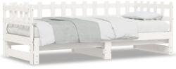 vidaXL fehér tömör fenyőfa kihúzható kanapéágy 2 x (90 x 200) cm (840389)