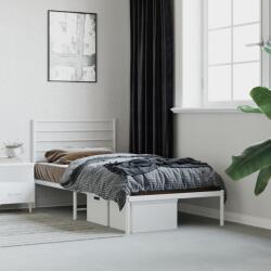vidaXL fehér fém ágykeret fejtámlával 100x200 cm (352363)