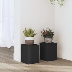 vidaXL 2 db fekete szerelt fa növénytartó állvány 15 x 15 x 20 cm (852889)