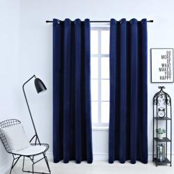 vidaXL 2 db sötétkék bársony sötétítőfüggöny gyűrűkkel 140 x 245 cm (134530)