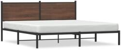 vidaXL barna tölgy színű fém ágykeret matrac nélkül 183 x 213 cm (4007770)