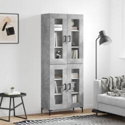 vidaXL betonszürke szerelt fa magasszekrény 69, 5 x 34 x 180 cm (3198277)