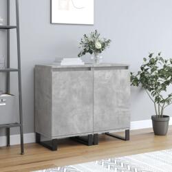 vidaXL 2 db betonszürke szerelt fa tálalószekrény 40 x 35 x 70 cm (831077)