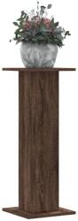 vidaXL 2 db barna tölgy szerelt fa növénytartó állvány 30 x 30 x 80 cm (3307870) - vidaxl