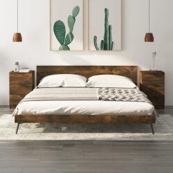 vidaXL 2 db füstös tölgyszínű éjjeliszekrény 40 x 36 x 65 cm (817052) - vidaxl