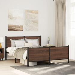 vidaXL barna tölgy színű fém ágykeret matrac nélkül 180 x 200 cm (3301373)