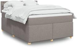 vidaXL tópszínű szövet rugós ágy matraccal 140 x 190 cm (3288993)