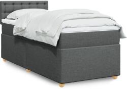 vidaXL sötétszürke szövet rugós ágy matraccal 90x190 cm (3288850)