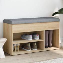 vidaXL sonoma tölgy színű szerelt fa cipőtároló pad 82 x 32 x 45, 5 cm (835028)