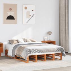 vidaXL viaszbarna tömör fenyőfa ágy matrac nélkül 135 x 190 cm (850868)