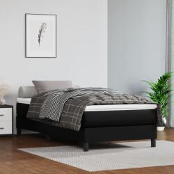 vidaXL fekete műbőr zsebrugós matrac gyerekeknek 80 x 160 cm (4016542) - vidaxl