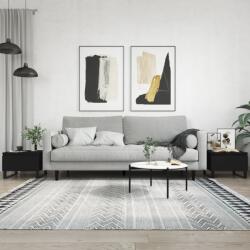 vidaXL 2 db fekete szerelt fa dohányzóasztal 50 x 46 x 35 cm (830879)