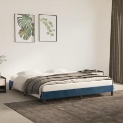 vidaXL sötétkék bársony ágykeret matrac nélkül 180x200 cm (346992)