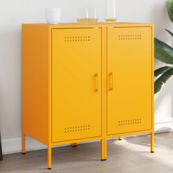 vidaXL 2 db mustársárga acél tálalószekrény 36 x 39 x 79 cm (843019) - vidaxl