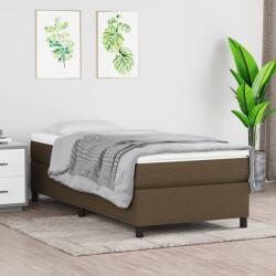 vidaXL sötétbarna szövet rugós ágy matraccal 100 x 200 cm (3144402)