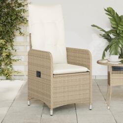 vidaXL bézs polyrattan dönthető kerti szék párnákkal (365683) - vidaxl