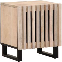 vidaXL fehérített tömör mangófa éjjeliszekrény 40 x 34 x 46 cm (377422)