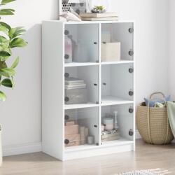 vidaXL fehér szerelt fa magasszekrény ajtókkal 68 x 37 x 109 cm (3295850)